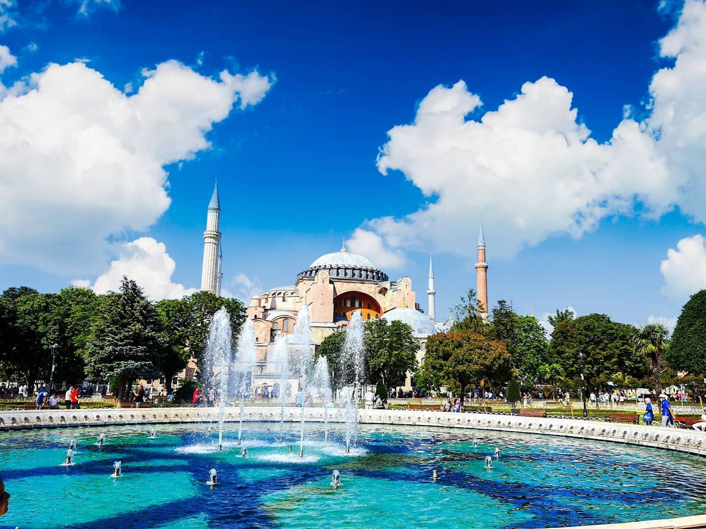 Hagia Sophia and fountain, Istanbul by Mohammad Khakpaki