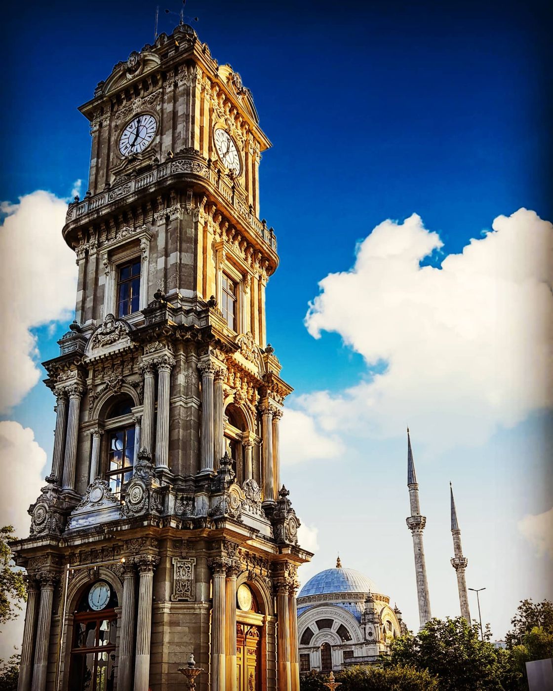 Dolmabahce clock tower and mosque, Istanbul by Mohammad Khakpaki