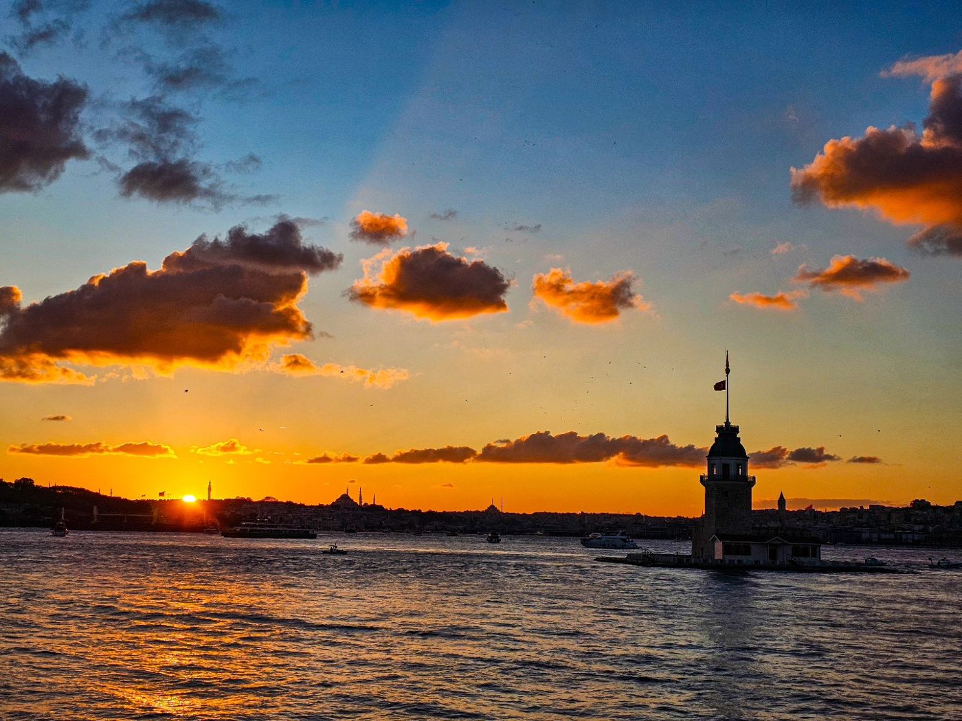 Maiden's Tower at sunset, Istanbul by Mohammad Khakpaki