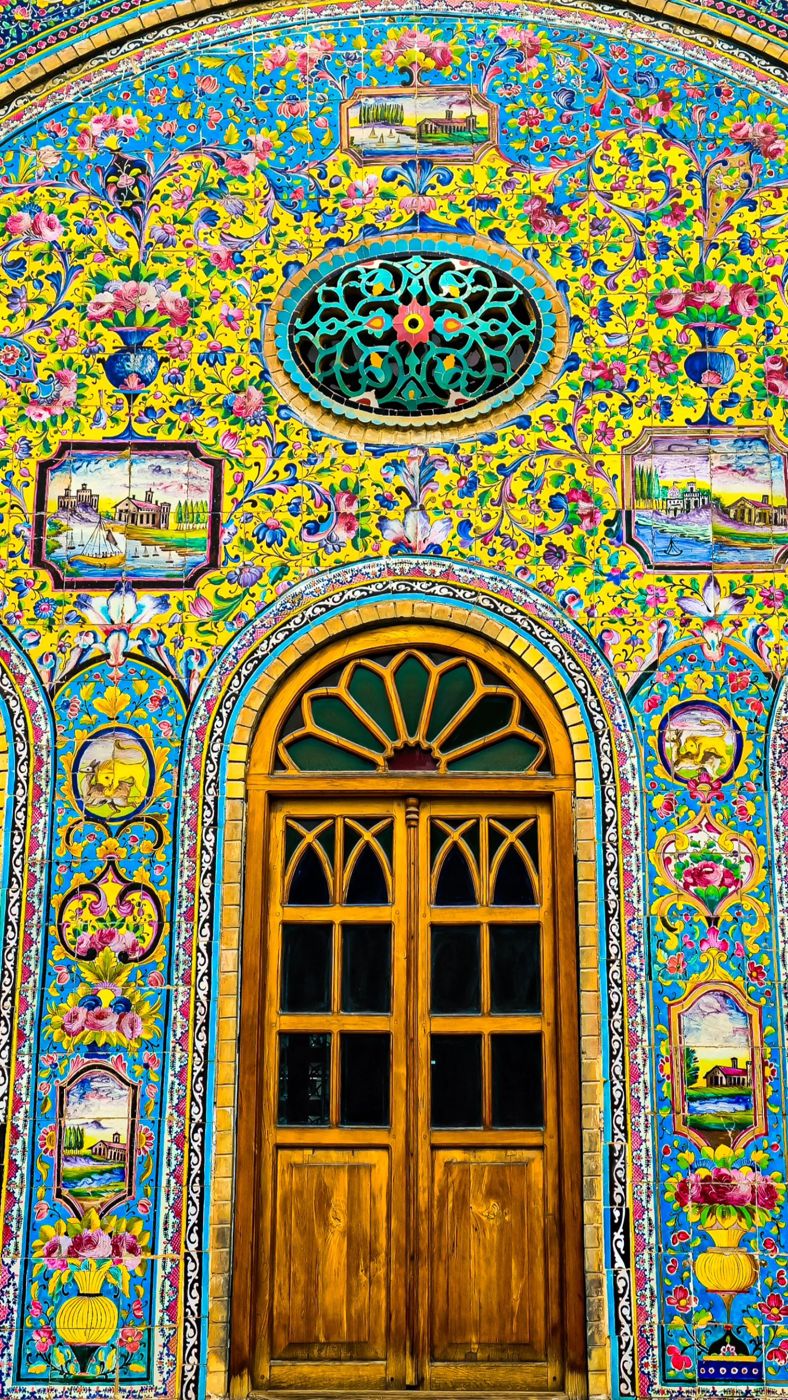 Golestan Palace tiled doorway, Iran by Mohammad Khakpaki